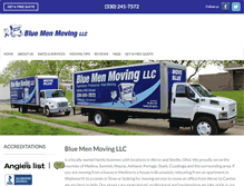Tablet Screenshot of bluemenmoving.com